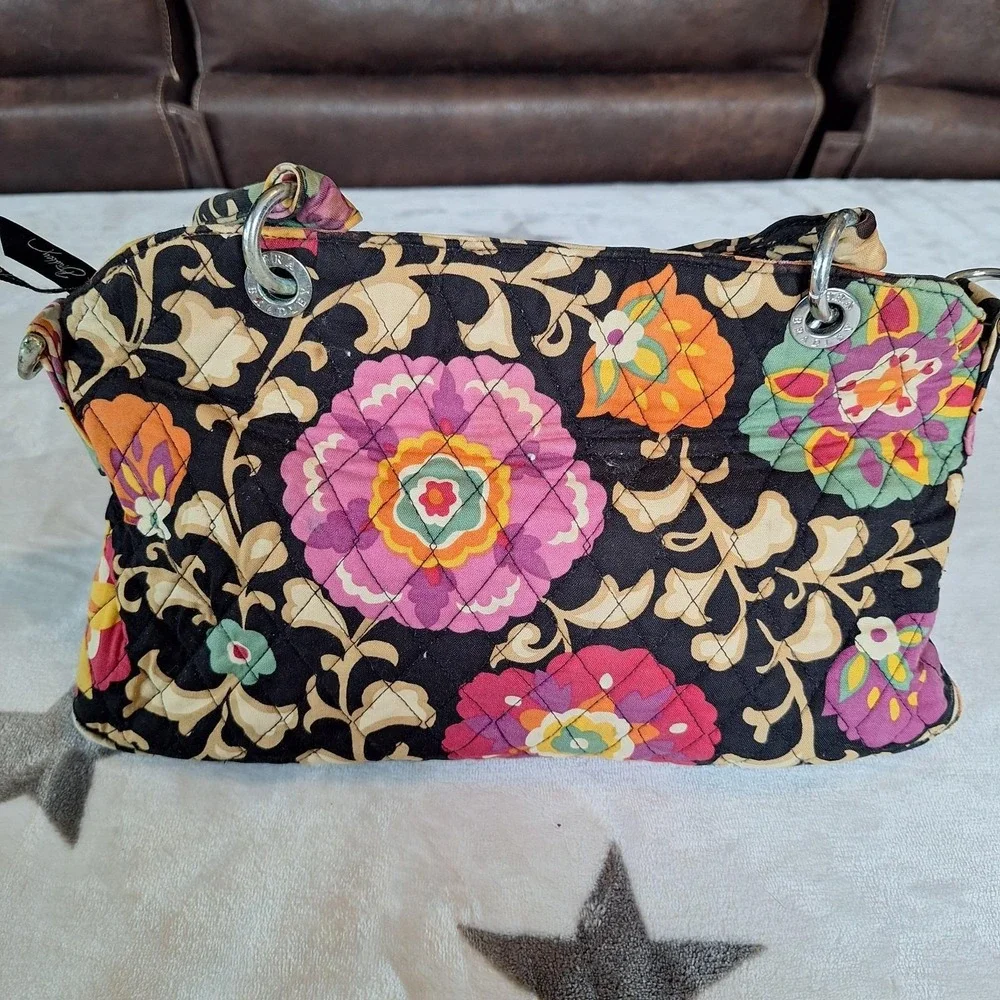 Vera Bradley Suzani Quilted Purse Sachel Bag Pretty Late Summer Early Fall Color
